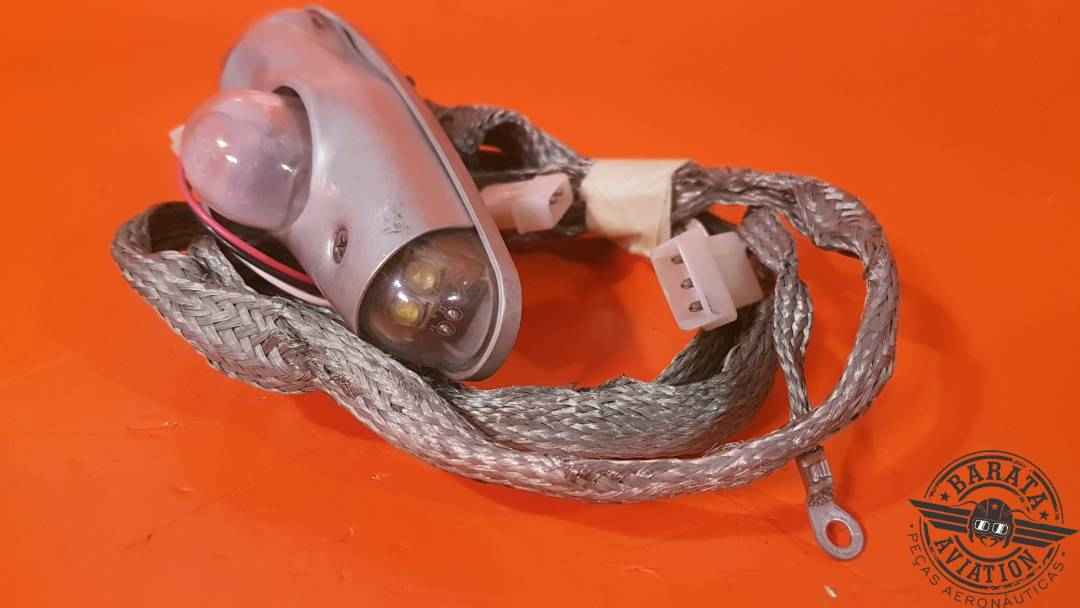 WHELEN WING TIP GREEN LED POSITION LIGHT 28 VDC W/ CONNECTOS /WIRING NO STROB LAMP P/N: 01-0790375-01