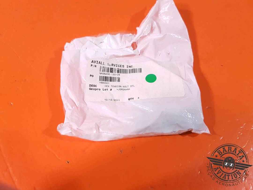 SET OF 5 BOLT HEX TENSION STL NEW SURPLUS P/N: NAS6206-13D