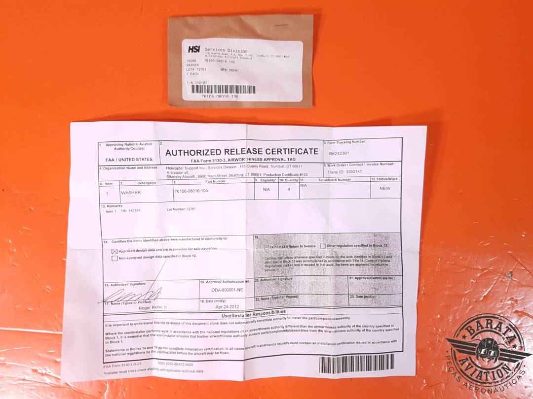 WASHERS P/N: 76106-08016-105