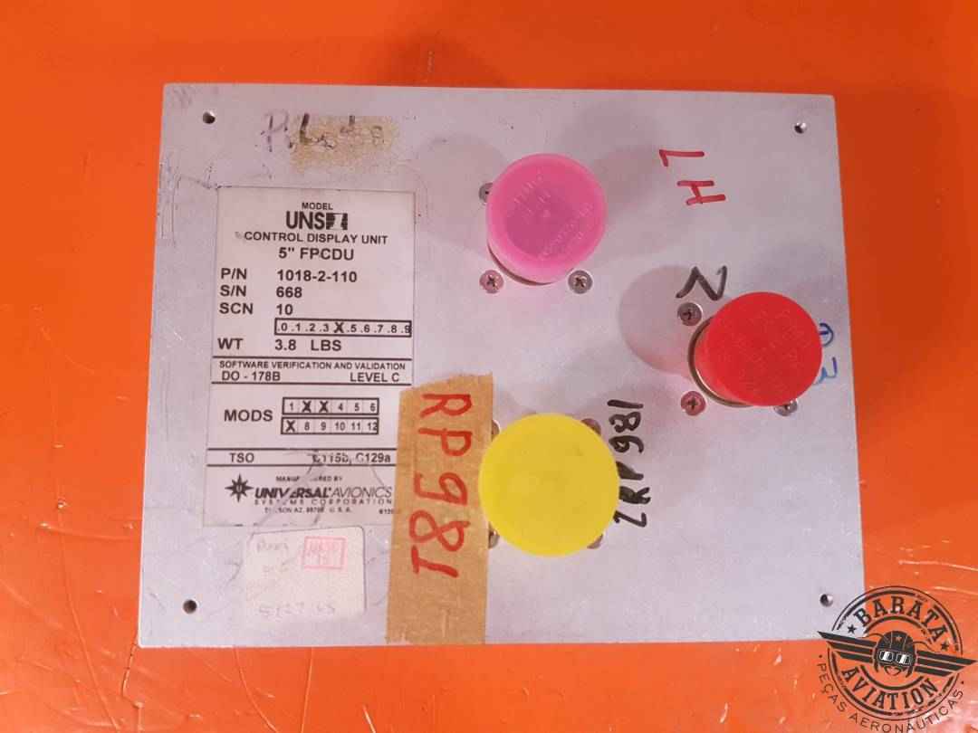 UNIVERSAL AVIONICS CDU CONTROL DISPLAY UNIT P/N: 1018-2-110