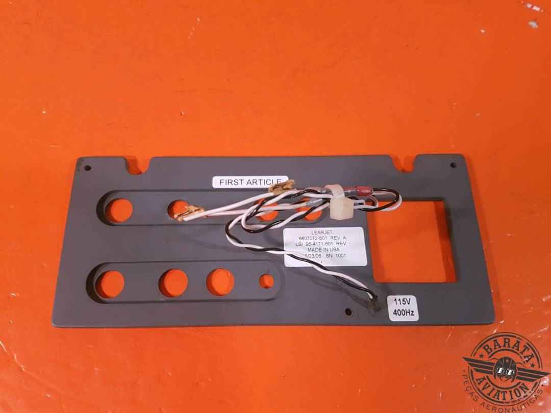 LEARJET OVERLAY SWITCH PANEL-PILOT 115v - 400Hz P/N 6607072-801