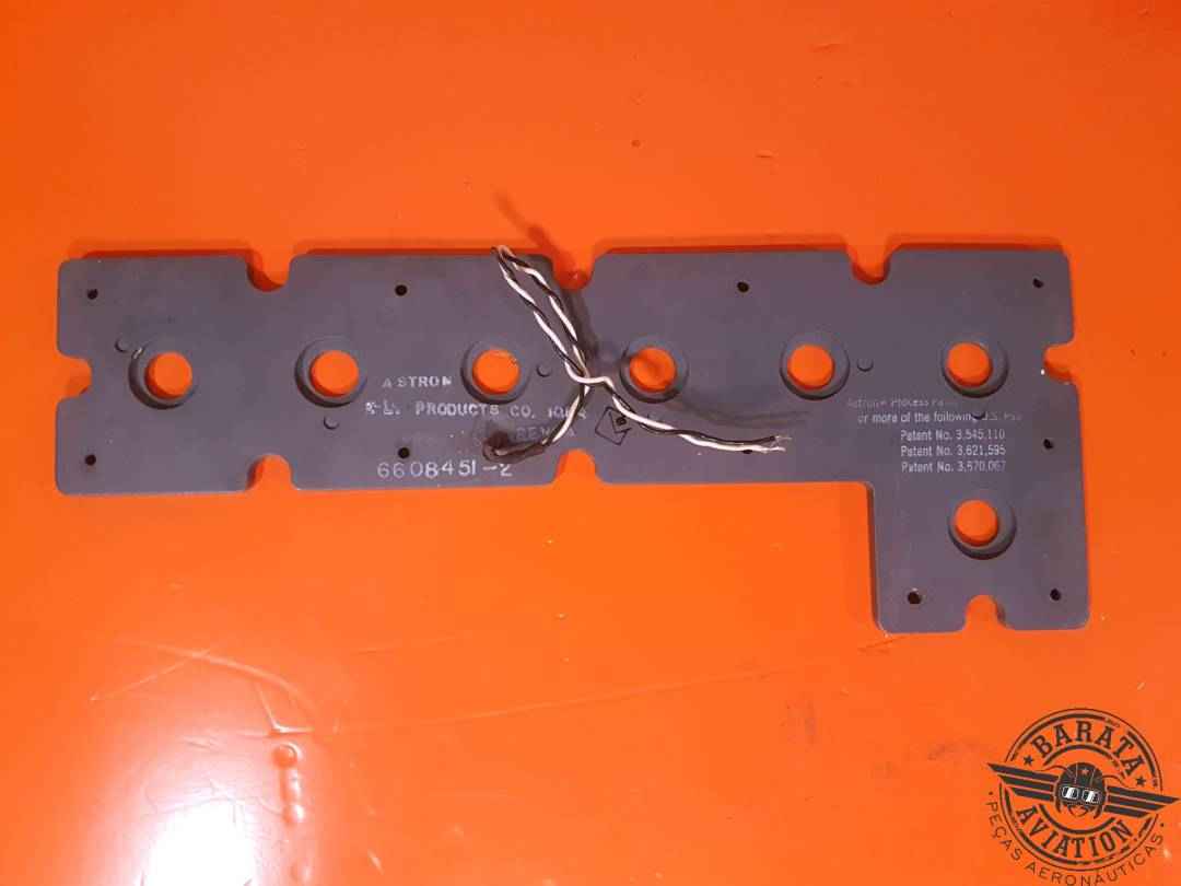 BOMBARDIER OVERLAY PANEL ELETRIC P/N: 6608451-2