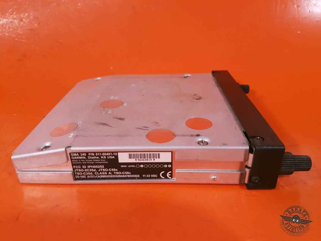 011-00401-10 Garmin GMA-340 Audio Panel - 11/33 VDC - W/ Mounting Rack Tray and Backplate