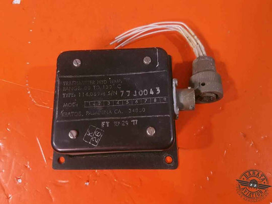 114-069-6 Kratos Transmitter Hydraulic Temp- Range 80 TO 130 C - W/ Connector 