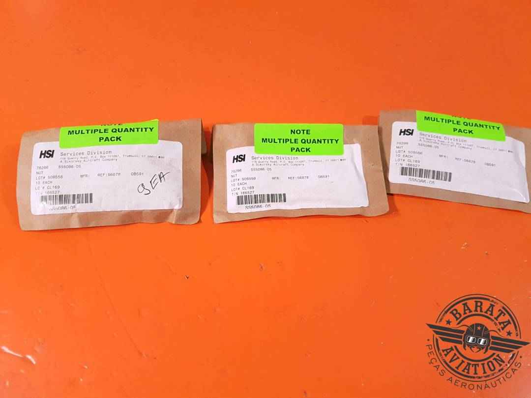  PACKS OF NUTS P/N: SS5086-05 - EACH PACK ( EACH PACK CONTAINS 10 UNITS )