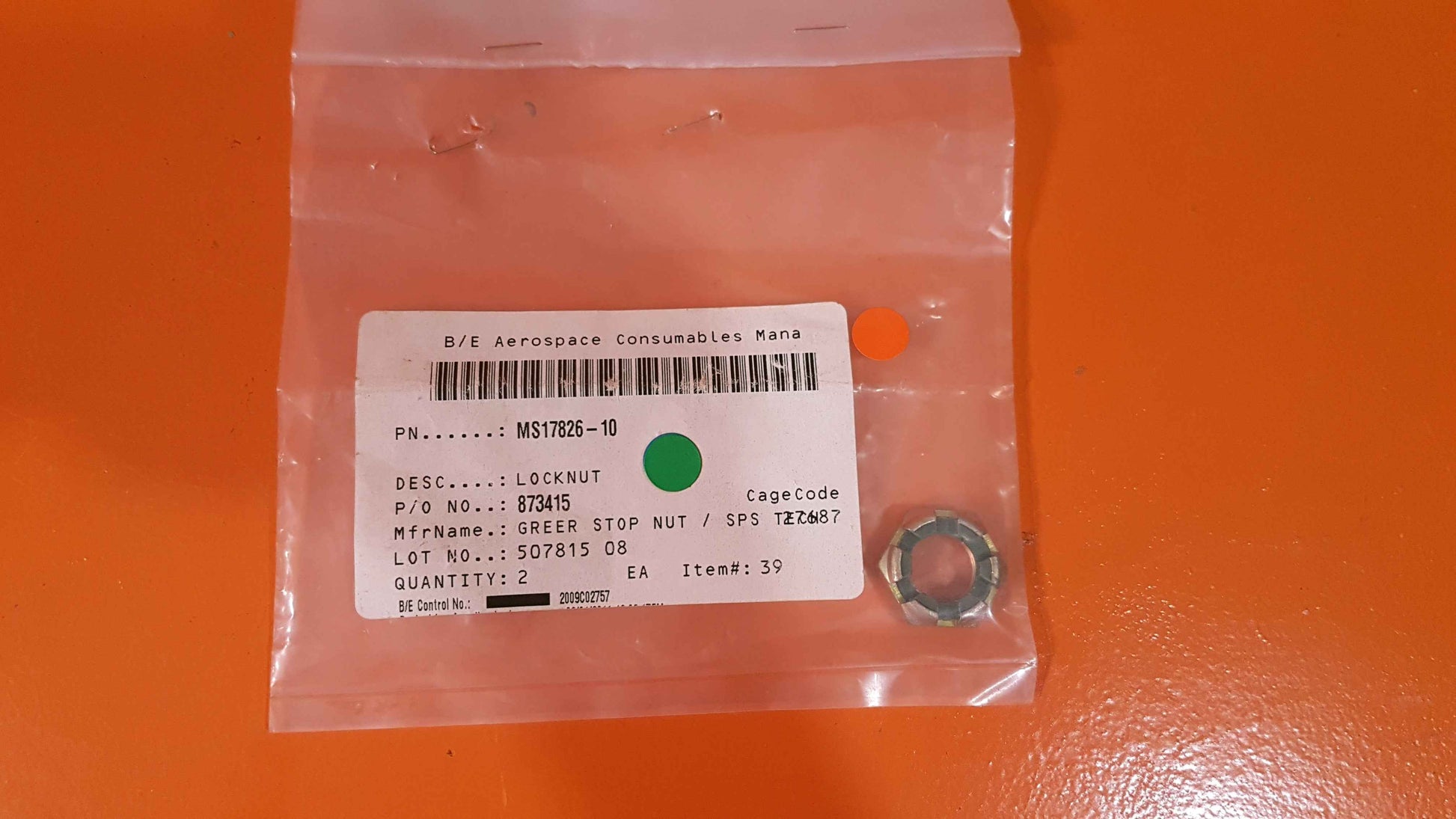 (MS17826-10 Sikorsky Nut