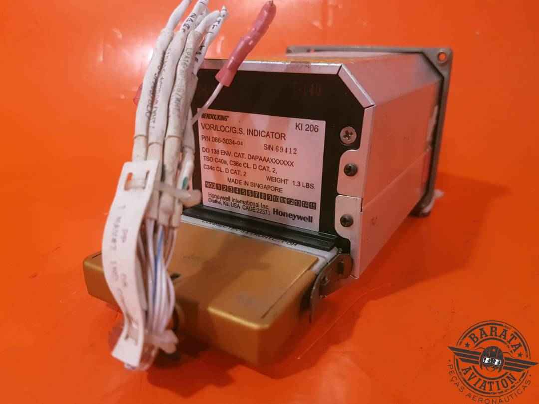 066-3034-04  BENDIX KING KI 206 VOR/LOC/GS INDICATOR INCLUDED CONNECTOR