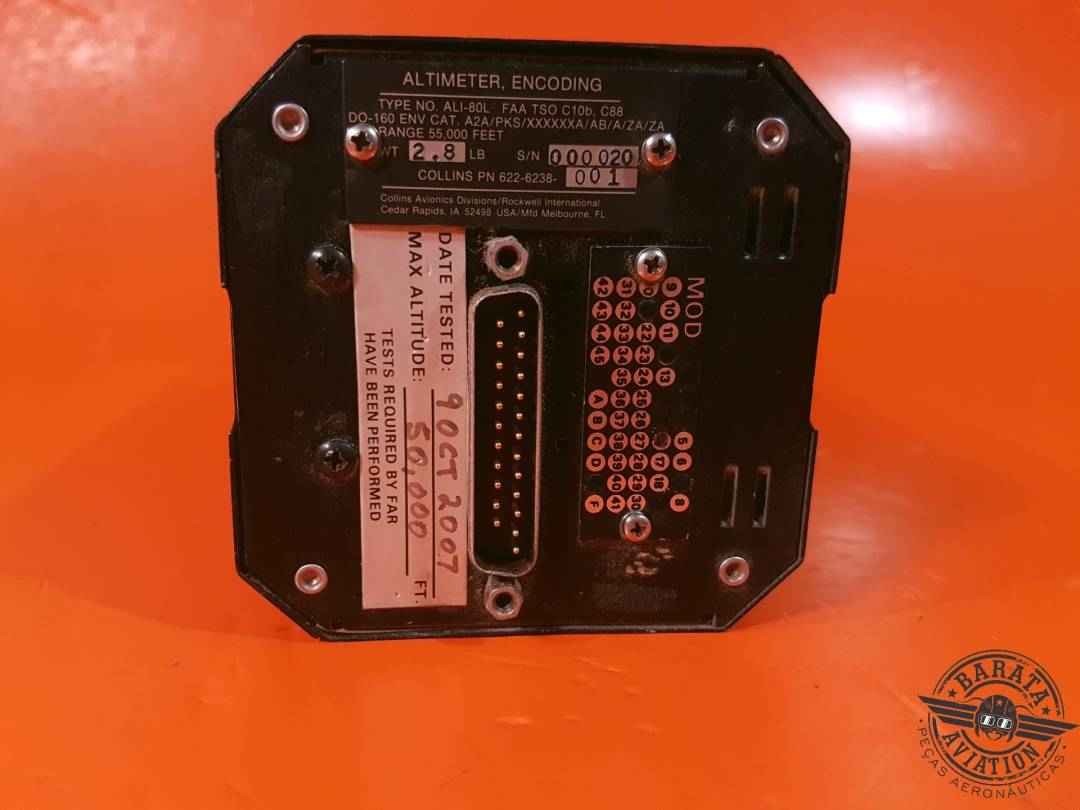 COLLINS ALI-80L ALTIMETER ENCODING  RANGE 55.000 FEET P/N: 622-6238-001