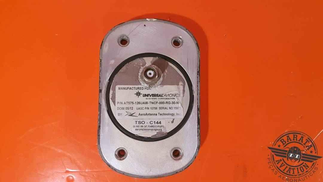 UNIVERSAL AVIONICS GPS ANTENNA  P/N AT575-126W-TNCF-000-RG-30-NM