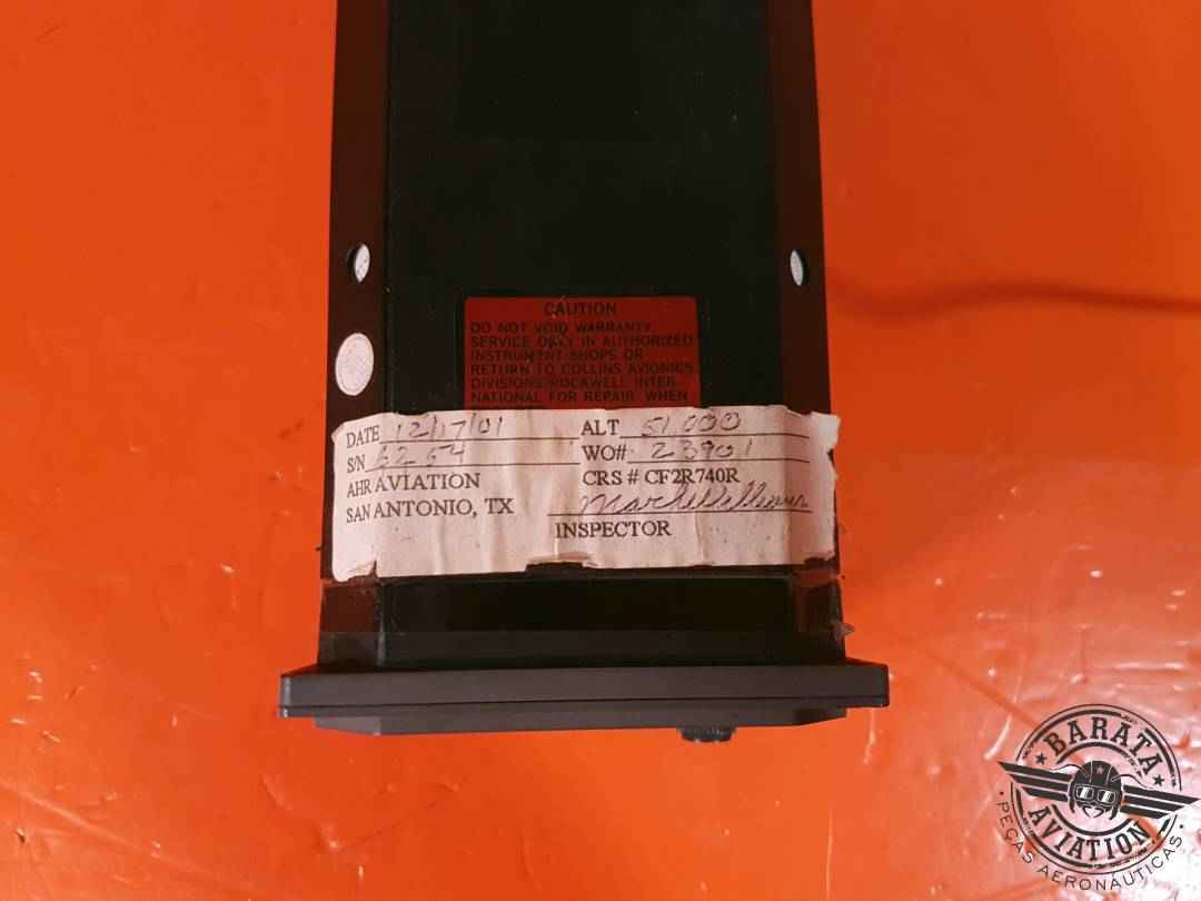 COLLINS ALTIMETER, ENCODING  RANGE 55.000 FEET P/N: 622-6238-001