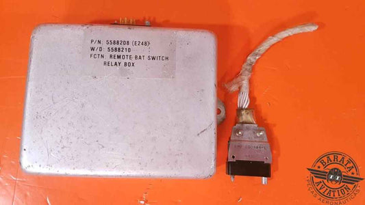 GATES LEARJET REMOTE BATTERY SWITCH RELAY BOX  P/N: PN 5588208(E248)