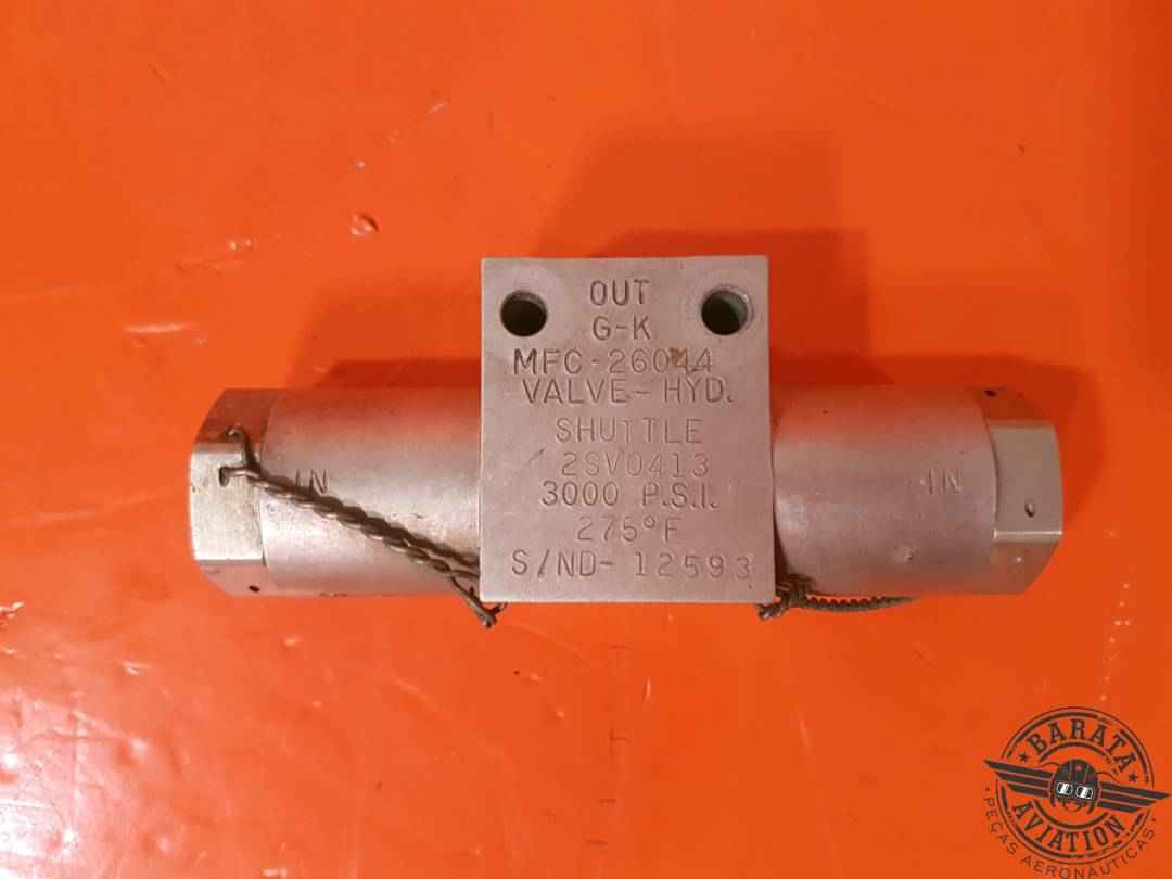 VALVE - HYDRAULIC SHUTTLE 3000 PSI - 275º F - MFC-2644 P/N: 2SV0413 