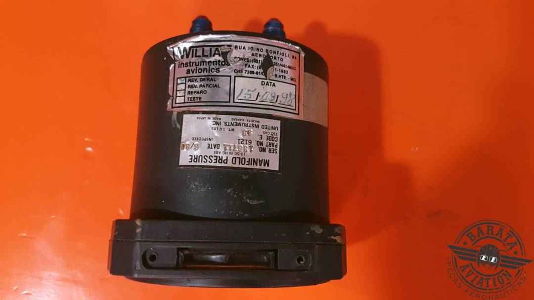 UNITED INST./BEECHCRAFT  MANIFOLD PRESSURE GAGE TSO C45 P/N: 6121