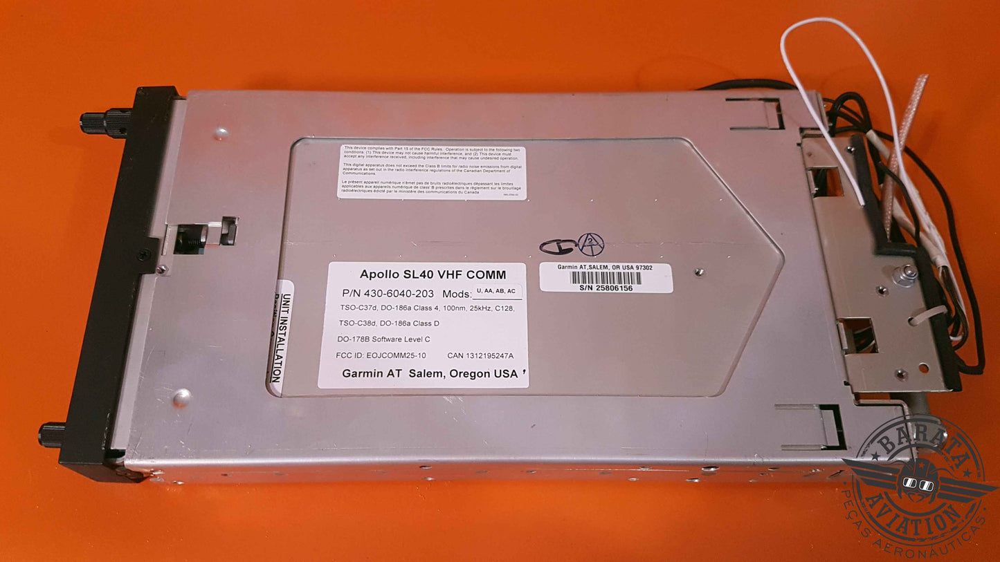 430-6040-203   Garmin Apollo SL40 Radio VHF COMM