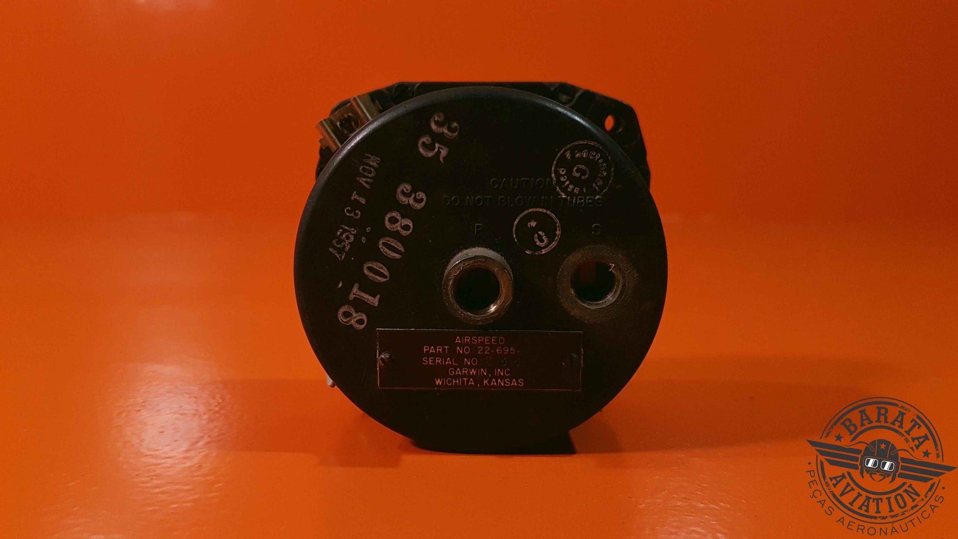 22-695-04 Garwin Airspeed Indicator - Experimental - Inoperante - Apenas Retirada de Peças