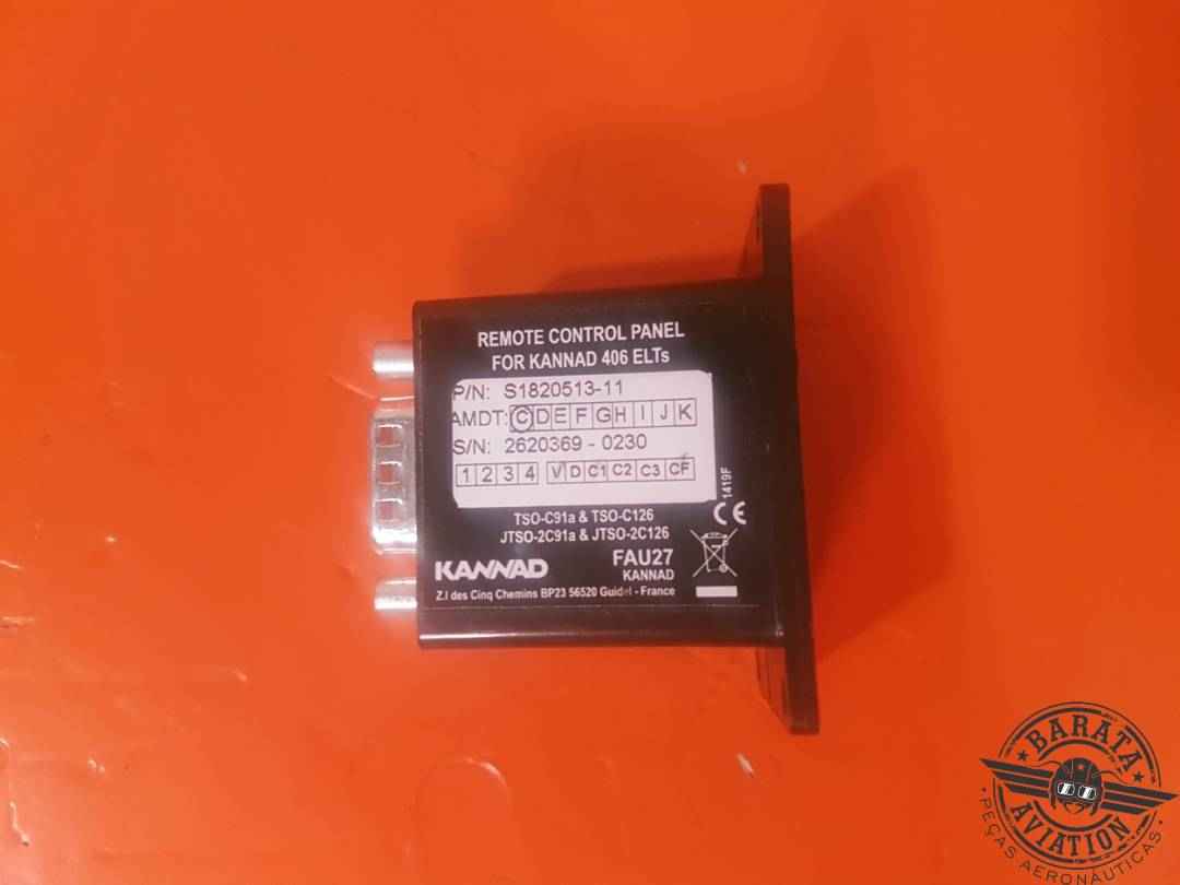 KANNAD RC200 ELT REMOTE CONTROL PANEL SWITCH  W/ CONNECTOR P/N S1820513-11