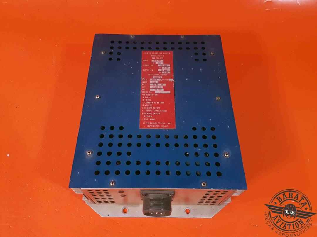 600VA FLITE-TRONICS STATIC INVERTER  28 VDC P/N PC-17-3