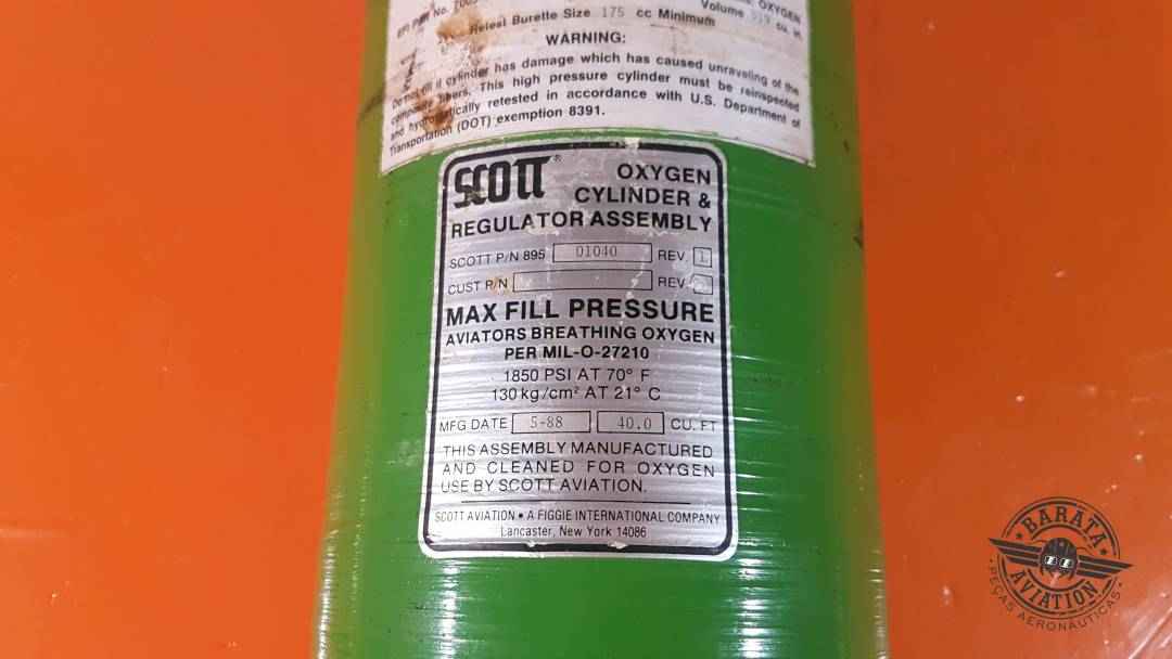 895-01040 Scott Oxygen Cylinder Assy