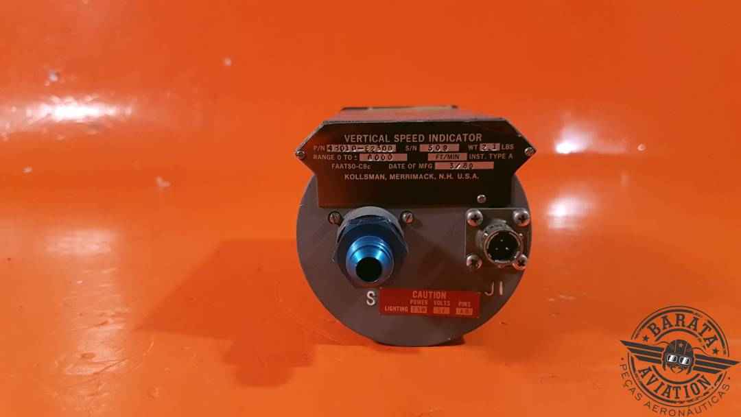 43010-E2300 Kollsman Vertical Speed Indicator - Range: 0 to 6000 ft/min