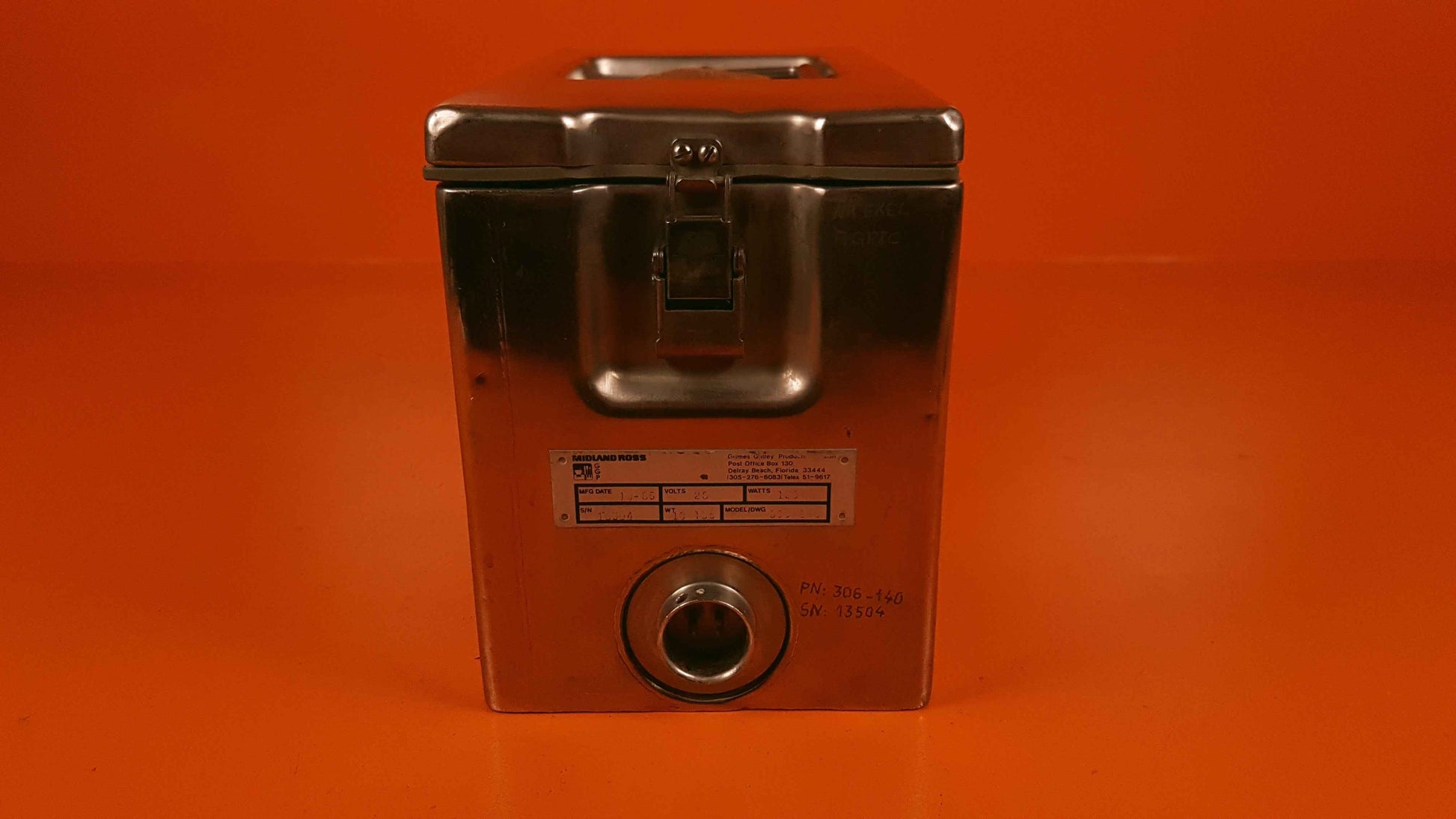 306-140 Midland Ross Hot Liquid Container Assy