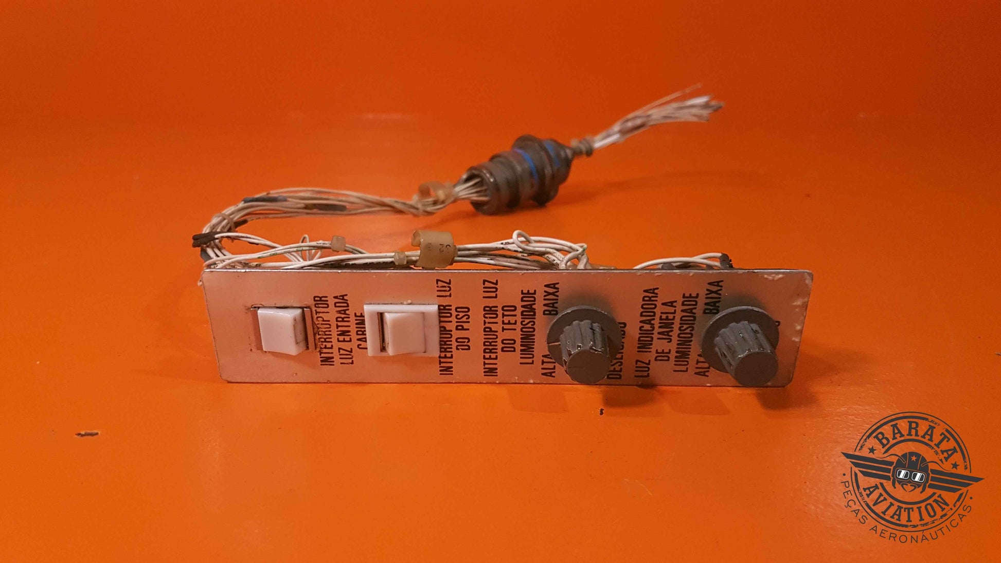 6219190-2  Cessna Cabin Lights Switch Plate Assy