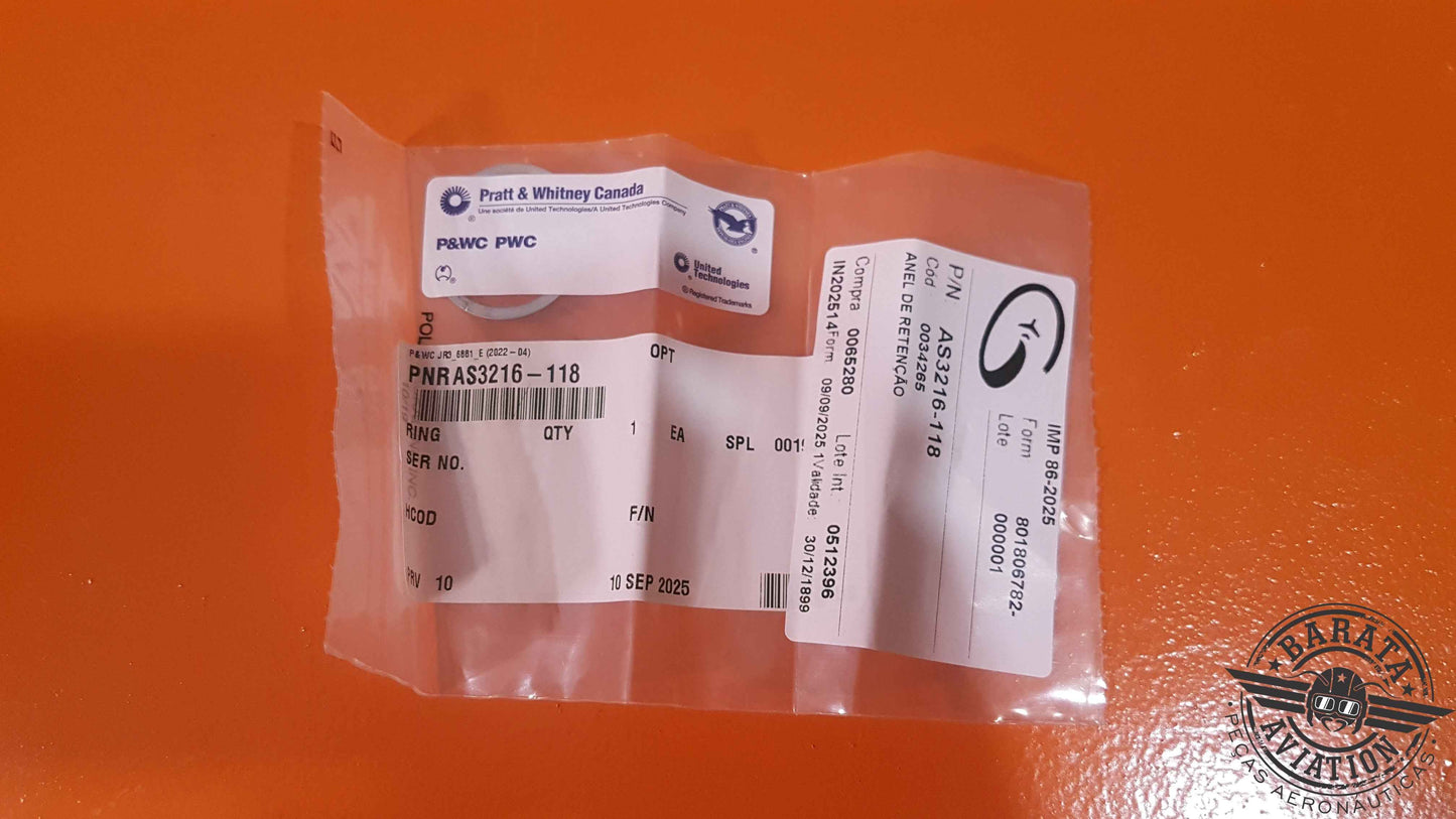 AS3216-118 Pratt &  Whitney Retaining Ring  - New